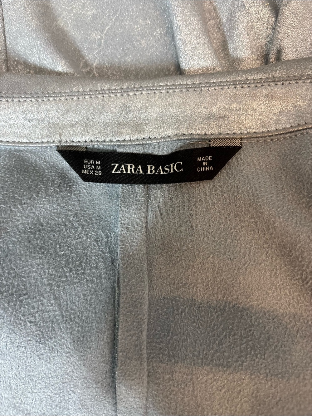 Zara Silver Metallic Blazer Jacket R1 - Picture 14 of 16